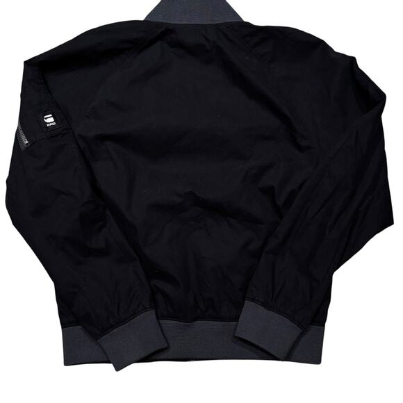 G Star Raw Black Attac Bomber Lightweight Zip Up Outerwear Jacket Size Medium - Picture 2 of 6